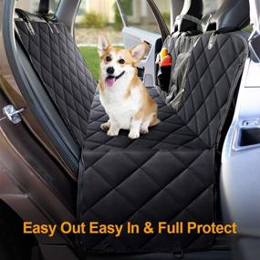 img 2 attached to 🐶 Waterproof Dog Car Seat Cover with Mesh Visual Window - Scratchproof & Washable Back Seat Cover for Cars, SUVs, and Trucks - BEELIKE