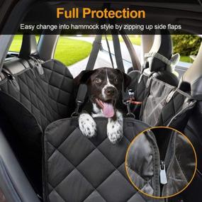 img 1 attached to 🐶 Waterproof Dog Car Seat Cover with Mesh Visual Window - Scratchproof & Washable Back Seat Cover for Cars, SUVs, and Trucks - BEELIKE