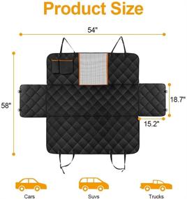 img 3 attached to 🐶 Waterproof Dog Car Seat Cover with Mesh Visual Window - Scratchproof & Washable Back Seat Cover for Cars, SUVs, and Trucks - BEELIKE