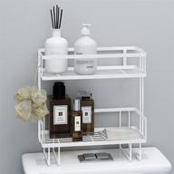 🚿 apsan white 2-tier bathroom over-the-toilet storage shelf - small space saver organizer shelves логотип