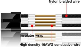img 1 attached to EZDIY-FAB Sleeved Cable PCIE 6 2 Pin - Cable Extension For Power Supply- Black And White