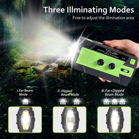 img 1 attached to 📻 2020 Upgraded Emergency Flashlight Radio: AM/FM/NOAA Weather Solar Crank Radio with 4000 mAh Replaceable Li-ion Battery, Sensor Reading Lamp, 3 Modes Flashlight, Phone Charger for Hurricanes, Tornadoes