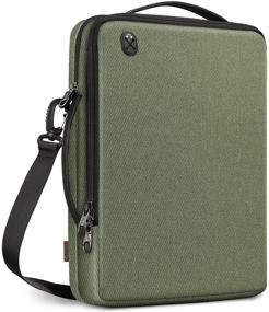 img 4 attached to FINPAC 13-inch Laptop Shoulder Bag: Ideal Case for MacBook Pro/Air, iPad Pro, Chromebook, Surface Pro, Dell, HP, Acer (Olive)