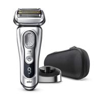 💇 braun electric razor for men: pop-up precision beard trimmer, rechargeable, wet & dry foil shaver - silver 5-piece set with travel case logo