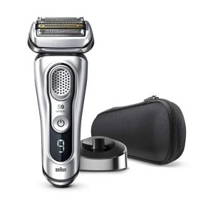 img 4 attached to 💇 Braun Electric Razor for Men: Pop-Up Precision Beard Trimmer, Rechargeable, Wet & Dry Foil Shaver - Silver 5-Piece Set with Travel Case