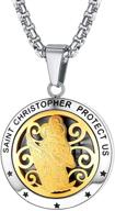 📿 faithheart stainless steel saint pendant necklace: custom engraved saints jewelry with essential oil diffuser locket - saint michael, christopher, anthony, st. joseph, or patrick - includes send gift box logo