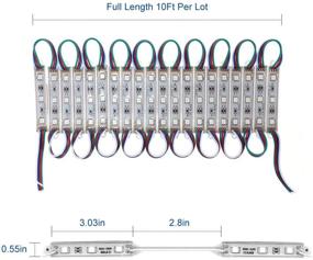 img 1 attached to 💡 100ft WICHEMI Storefront Lights - 200pcs 3 Led 5050 SMD RGB LED Light Module Strip - Super Bright & Waterproof Business Decorative Light for Store Advertising Signs