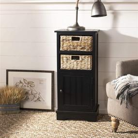 img 3 attached to 🏺 Safavieh American Homes Collection Distressed Black Connery Cabinet