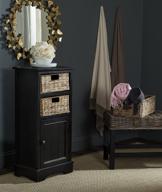 🏺 safavieh american homes collection distressed black connery cabinet logo