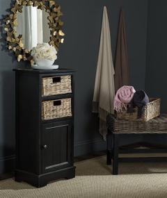 img 4 attached to 🏺 Safavieh American Homes Collection Distressed Black Connery Cabinet