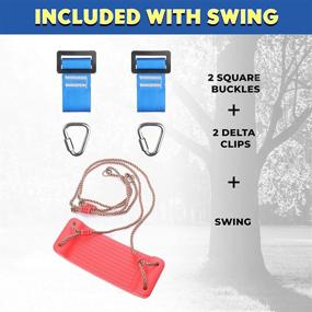 img 3 attached to 🤸 Ninja Warrior Swing Seat Attachment for Outdoor Playground, Kids' Jungle Gym Line Training Equipment - Ultimate Fun with Sportstrail Obstacle Course Accessories