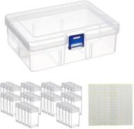 📦 organize your diy crafts with 42 grids diamond painting box - clear plastic jewelry box for bead diamond embroidery, jewelry making, rhinestone storage & more logo