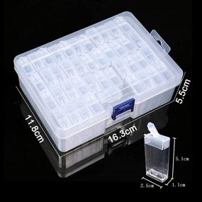 img 3 attached to 📦 Organize Your DIY Crafts with 42 Grids Diamond Painting Box - Clear Plastic Jewelry Box for Bead Diamond Embroidery, Jewelry Making, Rhinestone Storage & More