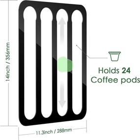 img 3 attached to ☕️ Space-Saving Acrylic K Cup Coffee Pod Holder | Organizer for Keurig Kcups | Compatible with 24 Kcup Pods Capsule | Adhesive Coffee Pod Storage Solution