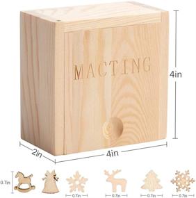 img 2 attached to 🎄 MACTING 150pcs 0.78" Unfinished Wood Christmas Ornaments - Mini Snowflake, Bell, Deer, Trojan Horse, Christmas Tree Shaped Embellishments for Art Crafts and Christmas Decoration