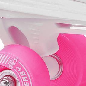 img 1 attached to 🛼 Roller Derby Girls Roller Star 350 Quad Skate Size 06 - White/Pink: Ultimate Performance for Young Skaters