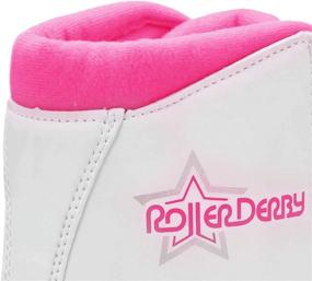 img 2 attached to 🛼 Roller Derby Girls Roller Star 350 Quad Skate Size 06 - White/Pink: Ultimate Performance for Young Skaters