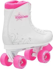 img 3 attached to 🛼 Roller Derby Girls Roller Star 350 Quad Skate Size 06 - White/Pink: Ultimate Performance for Young Skaters