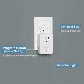 img 2 attached to DEWENWILS Indoor Remote Control Outlet: Expandable Kit for Wireless On/Off Power Switching, 100ft RF Range, Compact Design – White