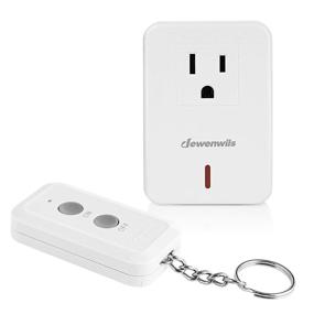 img 4 attached to DEWENWILS Indoor Remote Control Outlet: Expandable Kit for Wireless On/Off Power Switching, 100ft RF Range, Compact Design – White