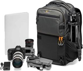 img 4 attached to 📷 Рюкзак для камеры Lowepro Fastpack PRO BP 250 AW III для беззеркальных и зеркальных камер | Быстрый доступ через QuickDoor | Отделение под ноутбук 15 дюймов | Сумка для камеры для Nikon D850, беззеркальных и зеркальных камер | 300D Рипстоп