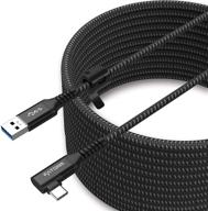 🔌 20-футовый кабель oculus quest link - совместим с oculus quest 2 link cable, кабель fatorm usb 3.2 gen1 для vr-гарнитуры для быстрой передачи данных, кабель для зарядки type a to c для игровых пк и usb c зарядок. логотип