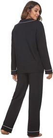 img 2 attached to 🌙 Heartnice Lightweight Women's Pajamas: Button Up Sleepwear - Improved SEO