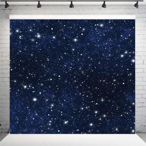 img 2 attached to 🌌 Sensfun Night Starry Sky Photography Backdrop 8X8ft Shiny Galaxy Stars Wedding Photo Studio Background Outer Space Kids Birthday Baby Shower Party Decoration Banner