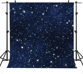 img 4 attached to 🌌 Sensfun Night Starry Sky Photography Backdrop 8X8ft Shiny Galaxy Stars Wedding Photo Studio Background Outer Space Kids Birthday Baby Shower Party Decoration Banner