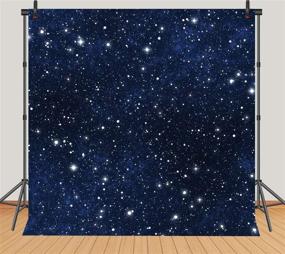 img 1 attached to 🌌 Sensfun Night Starry Sky Photography Backdrop 8X8ft Shiny Galaxy Stars Wedding Photo Studio Background Outer Space Kids Birthday Baby Shower Party Decoration Banner