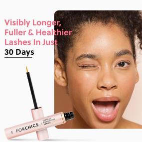 img 1 attached to 💁 ForChics ForLash Organic Eyelash Growth Serum - Enhancer for Fuller, Thicker, and Longer Eyelashes - Vegan, Cruelty-Free, and Essential Thickener - 0.10 fl. oz / 3ml