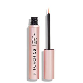 img 4 attached to 💁 ForChics ForLash Organic Eyelash Growth Serum - Enhancer for Fuller, Thicker, and Longer Eyelashes - Vegan, Cruelty-Free, and Essential Thickener - 0.10 fl. oz / 3ml