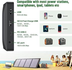 img 2 attached to 🌞 Эффективные портативные солнечные панели 80 Вт: BigBlue Складная солнечная зарядка для быстрой зарядки - идеально подходит для кемпинга, генераторов, планшетов, смартфонов и многого другого!