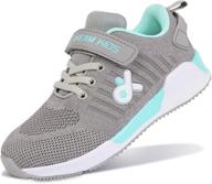 ultimate comfort: lightweight breathable running sneakers for casual girls' athletic shoes logo