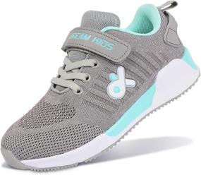 img 4 attached to Ultimate Comfort: Lightweight Breathable Running Sneakers for Casual Girls' Athletic Shoes