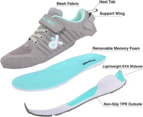 img 2 attached to Ultimate Comfort: Lightweight Breathable Running Sneakers for Casual Girls' Athletic Shoes