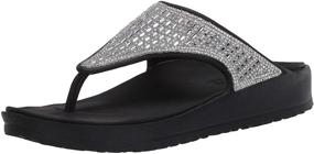 img 4 attached to 👡 Skechers Foamies Women's Gear Cali Breeze 2.0 Rhinestone Flip-Flop Sandals with Hood