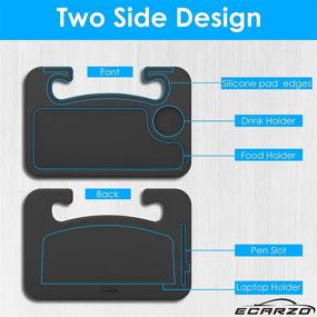 img 2 attached to Versatile Car Table Desk with Edge Protection - Steering Wheel Tray for Eating, Writing, and Laptops - Fits Most Vehicles (No Steering Wheel Damage)
