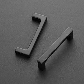 img 3 attached to 🔲 Ravinte 10 Pack Solid 3 Inch Matte Black Kitchen Cabinet Handles - Modern Square Design, High-Quality Drawer Pulls and Hardware