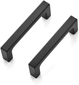 img 4 attached to 🔲 Ravinte 10 Pack Solid 3 Inch Matte Black Kitchen Cabinet Handles - Modern Square Design, High-Quality Drawer Pulls and Hardware