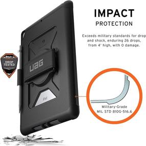 img 1 attached to 📱 URBAN ARMOR GEAR UAG iPad 10.2-inch (9th Gen, 2021) & (8th Gen, 2020) Case - Metropolis Featherlight Rugged Military Drop Tested Protective Cover with Handstrap, Apple Pencil Holder - Black