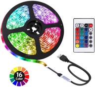 💡 aconde usb led strip lights - 6.56ft diy indoor decoration with remote control - tv backlighting solution логотип