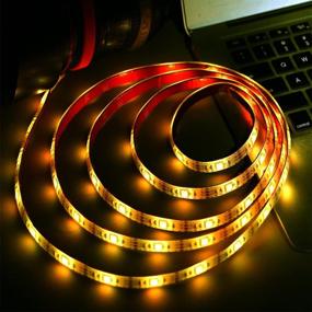 img 1 attached to 💡 ACONDE USB LED Strip Lights - 6.56ft DIY Indoor Decoration with Remote Control - TV Backlighting Solution