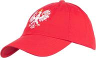 🧢 vintage style poland pride: retro polish eagle polska low baseball cap in bold red logo