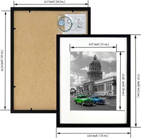 img 2 attached to 🖼️ Black A3 (29.7x42 cm) Picture Frame with Mat, Fits A4 (21x30 cm) Photo