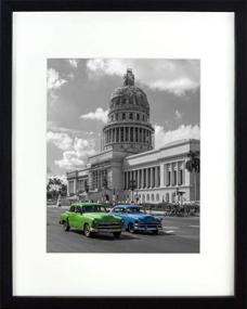 img 3 attached to 🖼️ Black A3 (29.7x42 cm) Picture Frame with Mat, Fits A4 (21x30 cm) Photo