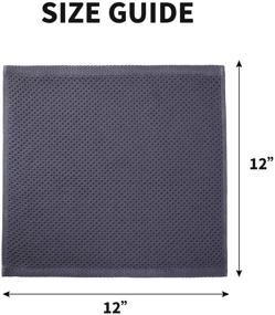 img 1 attached to 🧽 Homaxy Waffle Weave Cotton Kitchen Dish Cloths, Super Soft Highly Absorbent Quick Drying Dish Towels, 12x12 Inches, 6-Pack, Dark Grey