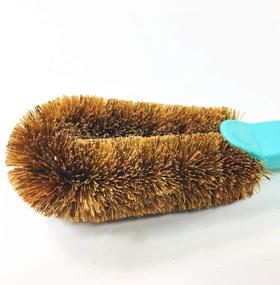 img 1 attached to 👟 Palm Shoes Brush: Kamenoko Tawashi Scrubber Set - Natural Fiber, Dirt Remover for Sneaker Wash (2 pcs)