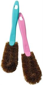 img 4 attached to 👟 Palm Shoes Brush: Kamenoko Tawashi Scrubber Set - Natural Fiber, Dirt Remover for Sneaker Wash (2 pcs)