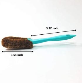 img 2 attached to 👟 Palm Shoes Brush: Kamenoko Tawashi Scrubber Set - Natural Fiber, Dirt Remover for Sneaker Wash (2 pcs)